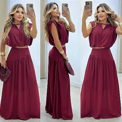 Conjunto De Saia & Cropped