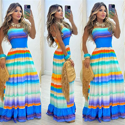 Vestido Longo Estampado