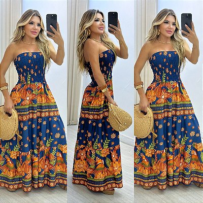 Vestido Longo Estampado