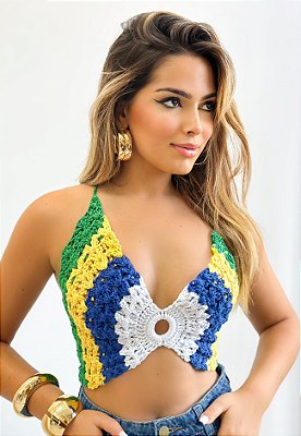 Cropped De Tricot Do Brasil