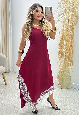Vestido Midi C/ Renda