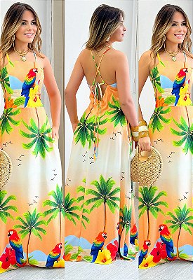 Vestido Longo Estampado