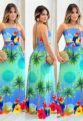 Vestido Longo Estampado