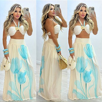 Conjunto De Calça & Cropped Estampado