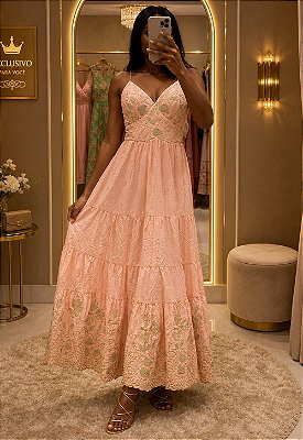 Vestido Longo Bordado