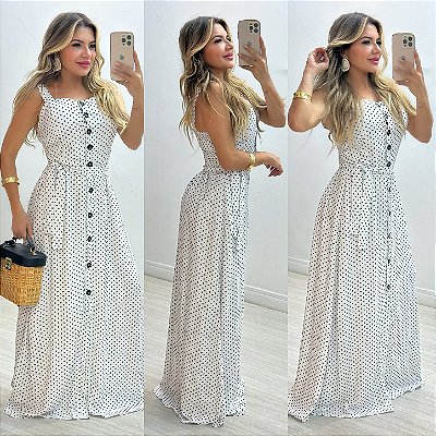 Vestido Longo De Poá