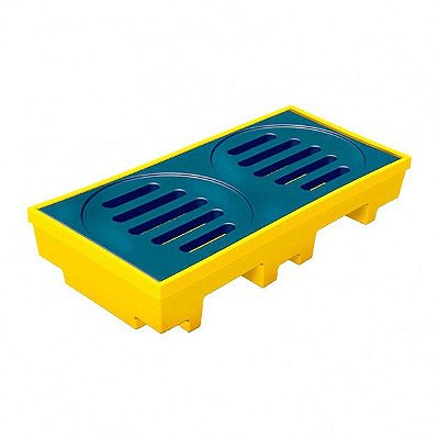 Pallet de Contenção 2 Tambores - Perfil Baixo - Contenção 110L