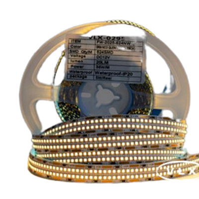 FITA DE LED COB 12V BRANCO QUENTE (3000K) 2025 624LED + IP20 + 5M