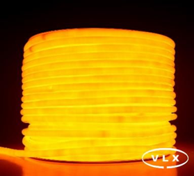 FITA DE LED NEON SILICONADA 110V AMARELO 360° 3528 144LED + IP67 + 100M (TOMADA)