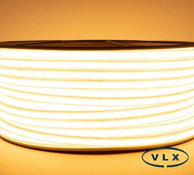FITA DE LED NEON SILICONADA 110V BRANCO QUENTE (3000K) 360° 3528 240LED + IP67 + 100M (TOMADA)