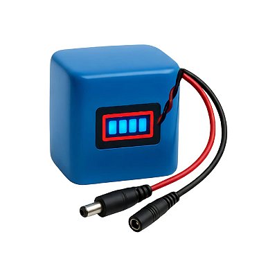 Bateria 12v 6600mah Com Indicador De Carga + Bms