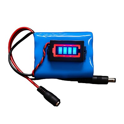 Bateria 12v2400mah Com Indicador De Carga Para Fitas De Led