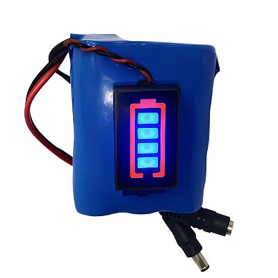 Bateria 12V 5200mah Com Indicador De Carga Para Fitas De Led