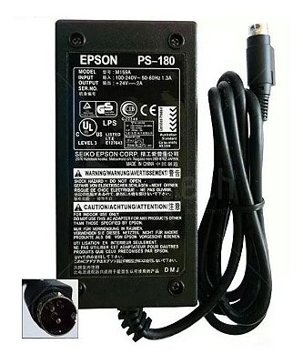 FONTE 24V 2.1A EPSON IMPRESSORA TÉRMICA PLUG 3 VIAS MESA