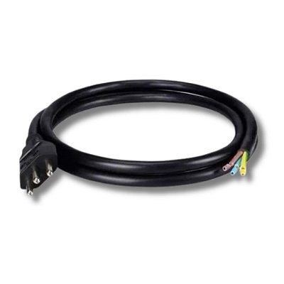 CABO DE FORÇA PP TRIPOLAR COM RABICHO 16A (1,5MTS)