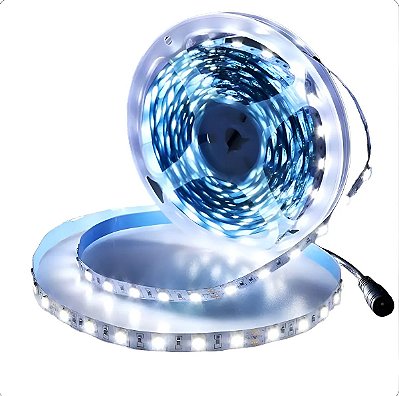 FITA DE LED 110V/127 BRANCO QUENTE DUPLA (3000K)  + 10M+ IP20