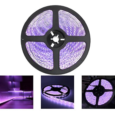 FITA DE LED SILICONADA 12V ROXO 5050 60LED + IP65 + 5M