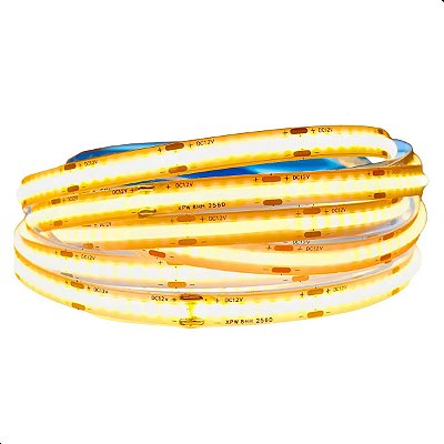 FITA DE LED COB 12V BRANCO QUENTE (3000K) 3528 512LED + IP20 5M