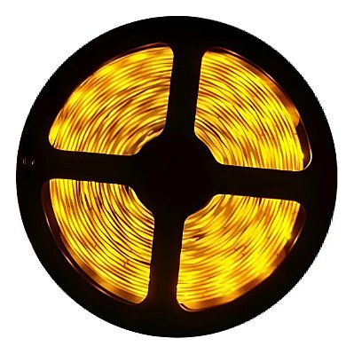 FITA DE LED SILICONADA 24V AMARELO 5050 60LED + IP65 + 5M