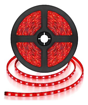 FITA DE LED SILICONADA 24V VERMELHO 5050 60LED + IP65 + 5M