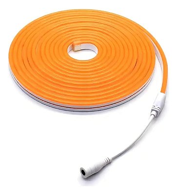 FITA DE LED NEON SILICONADA 12V AMARELO 3528 60LED + IP67 + 5M