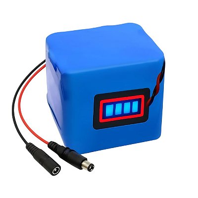 Bateria Lítio 12v 10a C/ Indicador De Nível De Carga + Bms