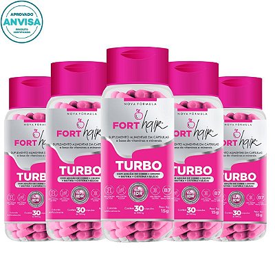 KIT FORTHAIR TURBO 5 MESES - FORTALECIMENTO CABELOS, PELE E UNHAS