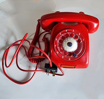 Telefone De Disco Antigo Ericsson Vermelho