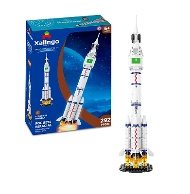Brinquedo Montar Blocos Foguete Espacial 292 Peças Xalingo