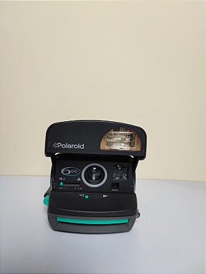 Camera Antiga Polaroid 600 Preto e Verde