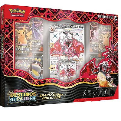 Box Pokémon Destinos De Paldea Charizard Ex Brilhante