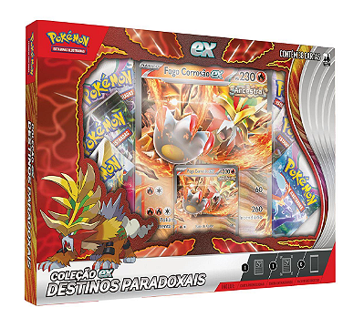 Box Pokémon Destino Paradoxais Fogo Corrosão Ex