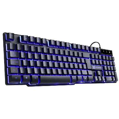 Teclado Gamer Hydra 107 Teclas 12 Multimídia Com Led Azul Tecla Mecanica