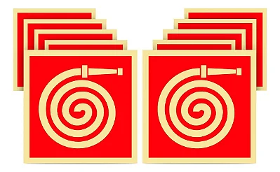 Kit 10 Placas Fotoluminescente Abrigo Mangueira Incêndio E7