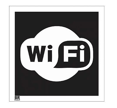 Placa Branca Rede WiFi 20X20cm