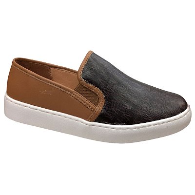 Tênis Feminino Vizzano Casual Np Monograma Vizzano Pelica Multi - 1214.200 - Cafe-Camel