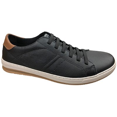 Sapatênis Masculino Freeway Casual Couro Angel Night - DUST-3138 - Preto