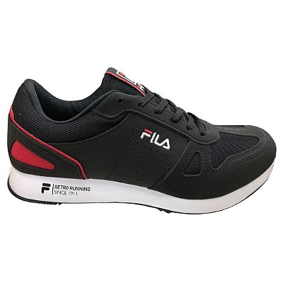 Tênis Masculino Fila Classic Runner Sl - F01L039-397 - Preto-Branco-Vermelho