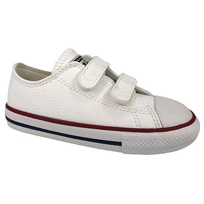 Tênis Infantil Unissex Converse Chuck Taylor All Star - CK04180001 - Branco-Vermelho-Marinho