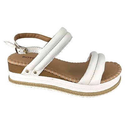 Sandália Feminina Bottero Couro Botnova Noronha Summer Burnish - 330722 - Branco