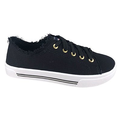 Tênis Feminino Moleca Casual Lona Sider - 5667.322 - Preto