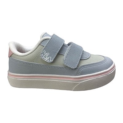 Tênis Infantil Menina Klin Casual - 260066000-015238 - Gelo-Azul Candy-Rosa Claro