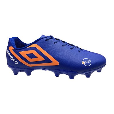 Chuteira Masculina Umbro Campo Orbit - U01FB00189-362 - Royal-Laranja-Branco