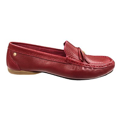 Sapato Feminino Andacco Mocassim Couro - 45002 - Vermelho
