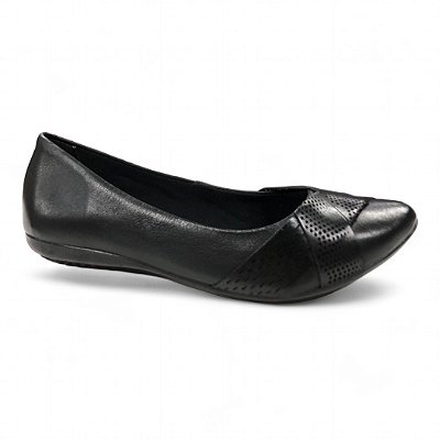Sapatilha Feminina Bottero Couro - 353307-9 - Preto