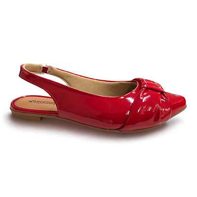 Sapatilha Feminina Mississipi Slingback - ME242 - Vermelho