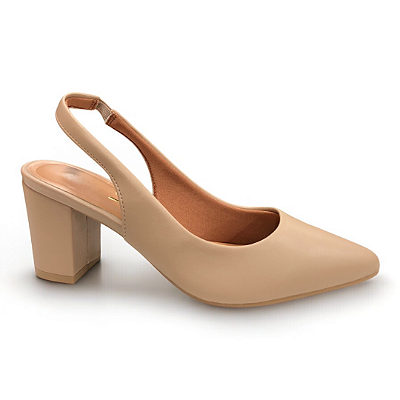 Sapato Feminino Vizzano Scarpin Slingback - 1290.503 - Bege