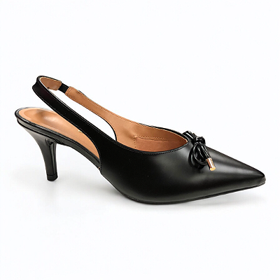 Sapato Feminino Vizzano Scarpin Slingback - 1185.1141 - Preto