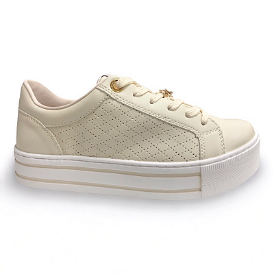 Tênis Feminino Via Marte Casual - 010-013-01 - Bege