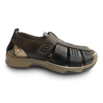 Sandália Masculina Pegada Couro - 132256-03 - Marrom